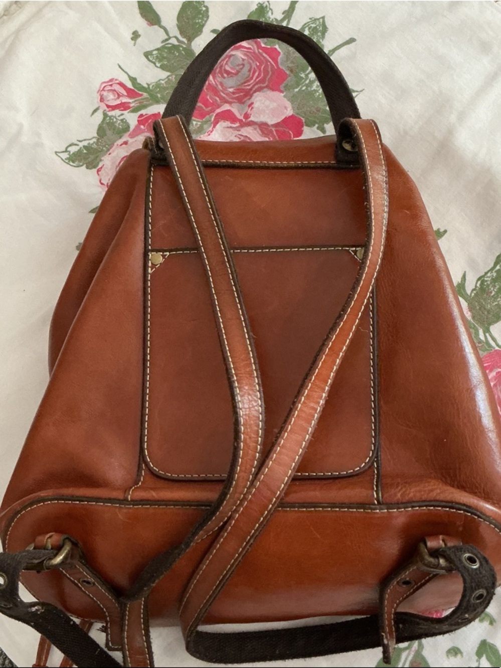 Patricia Nash Brown Leather Backpack - Picture 2 of 8